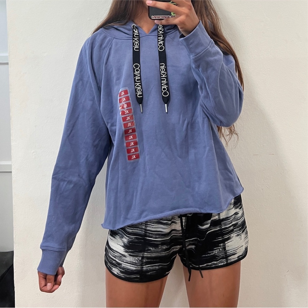 NWT Calvin Klein dusty blue hoodie